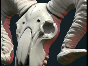 Goat Skull 3D Print Model