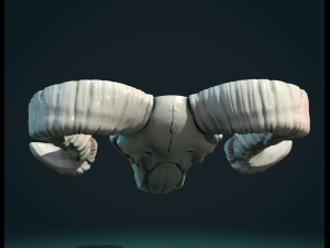 Goat Skull 3D Print Model