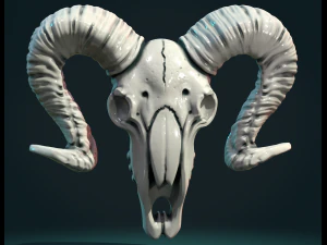 Goat Skull 3D Print Model