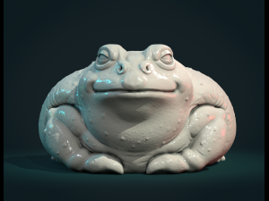 Fat Toad Frog 3D Print Model