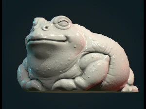 Fat Toad Frog 3D Print Model