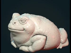 Fat Toad Frog 3D Print Model