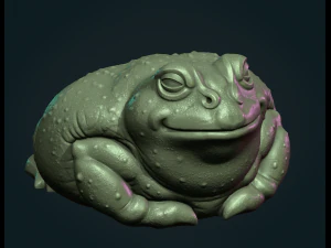 Fat Toad Frog 3D Print Model