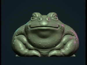 Fat Toad Frog 3D Print Model