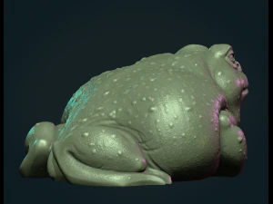 Fat Toad Frog 3D Print Model