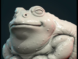Fat Toad Frog 3D Print Model