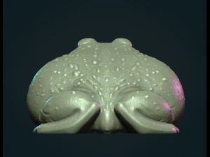 Fat Toad Frog 3D Print Model
