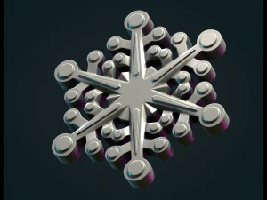Snowflake 3D Print Model
