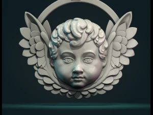 Cherub Relief 3D Print Model