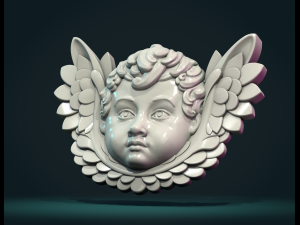 Cherub Relief 3D-Druckmodell