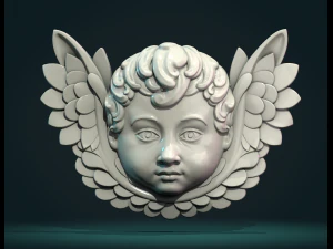 Cherub Relief 3D Print Model