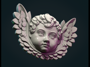 Cherub Relief 3D-Druckmodell