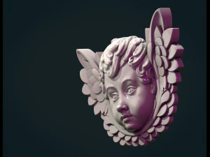 Cherub Relief 3D Print Model
