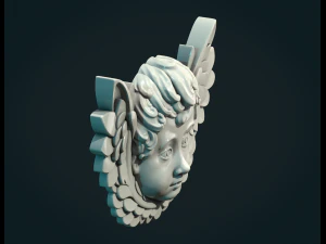 Cherub Relief 3D Print Model