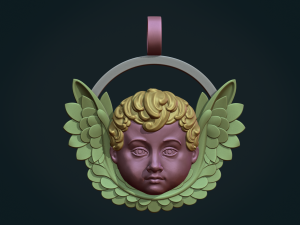 Cherub Relief 3D-Druckmodell