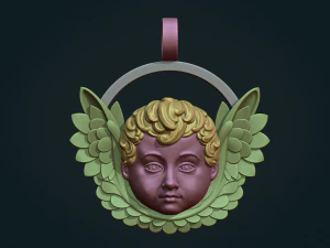 Cherub Relief 3D Print Model