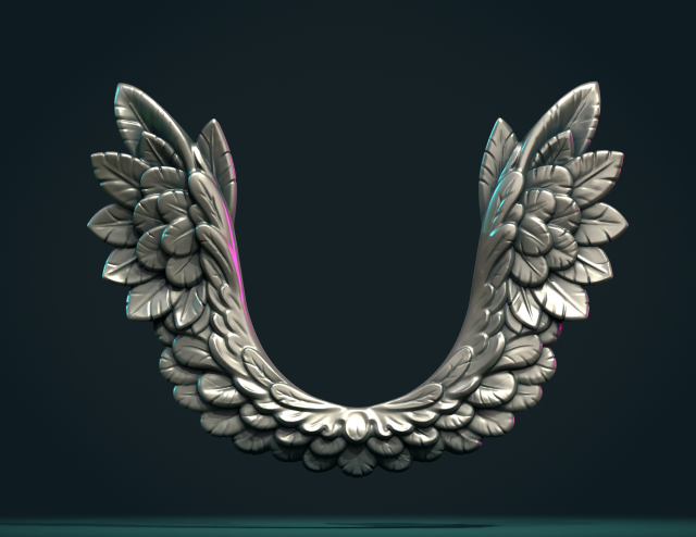Wings Relief Model Cetak 3D .c4d .max .obj .3ds .fbx .stl .blend