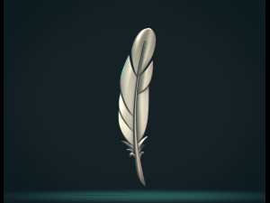 Stylized Feather Modelo de impresión 3D