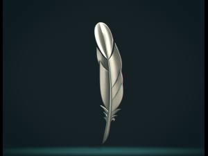 Stylized Feather 3D-Druckmodell