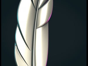 Stylized Feather 3D-Druckmodell