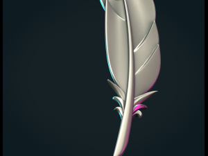 Stylized Feather 3D-Druckmodell