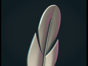 Stylized Feather 3D-Druckmodell