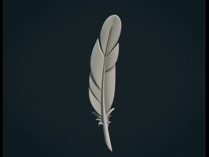 Stylized Feather 3D-Druckmodell