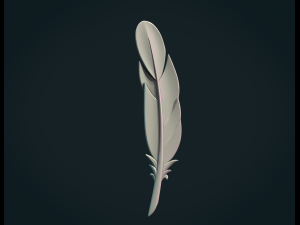 Stylized Feather 3D-Druckmodell