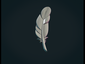 Stylized Feather 3D-Druckmodell