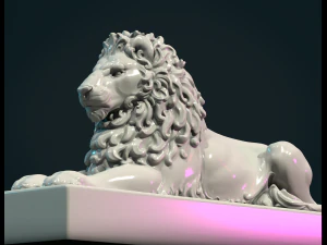 Lion Sculpture 3D Print Model