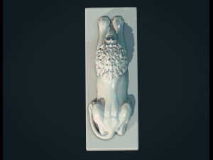 Lion Sculpture Modelo de Impressão 3D