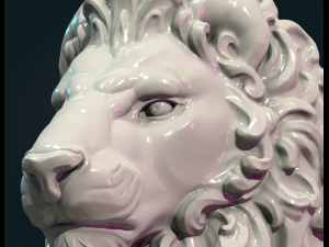 Lion Sculpture Modelo de Impressão 3D