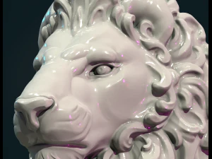 Lion Sculpture 3D Print Model
