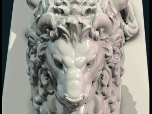 Lion Sculpture Modelo de Impressão 3D
