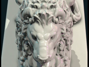 Lion Sculpture 3D Print Model