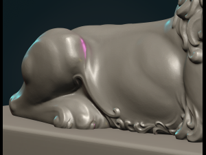 Lion Sculpture Modelo de Impressão 3D
