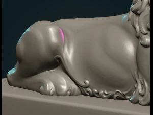 Lion Sculpture 3D Print Model