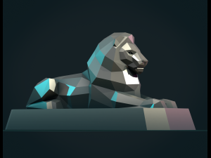 Lion Sculpture LP 3D 打印模型