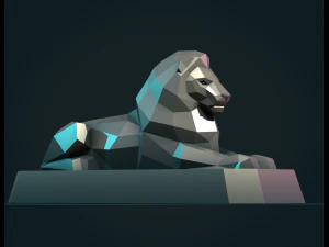 Lion Sculpture LP 3D Print Model