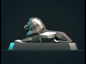 Lion Sculpture LP 3D Print Model