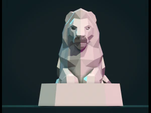 Lion Sculpture LP 3D Print Model