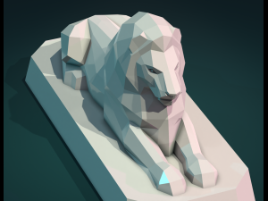Lion Sculpture LP 3D 打印模型