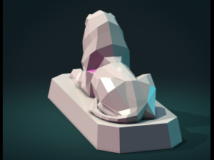Lion Sculpture LP 3D 打印模型