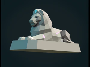 Lion Sculpture LP 3D Print Model
