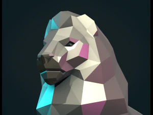 Lion Sculpture LP 3D Print Model