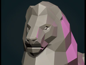 Lion Sculpture LP 3D Print Model