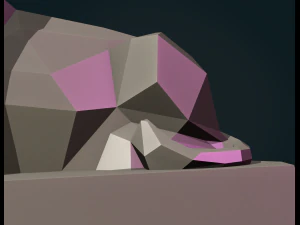 Lion Sculpture LP 3D Print Model