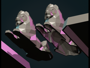 Lion Sculpture LP 3D 打印模型