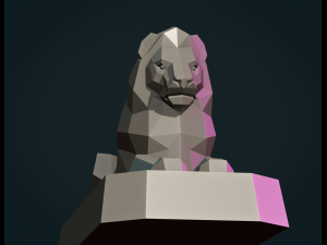 Lion Sculpture LP 3D 打印模型