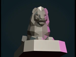 Lion Sculpture LP 3D Print Model